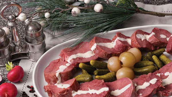 Beef Tongue with Mustard Sauce