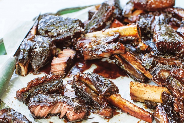 Sticky Irish-whiskey short ribs