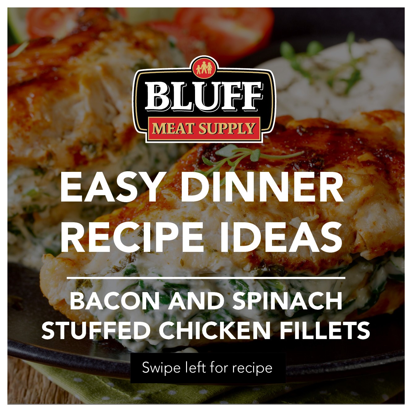 Bacon and Spinach Stuffed Chicken Fillets