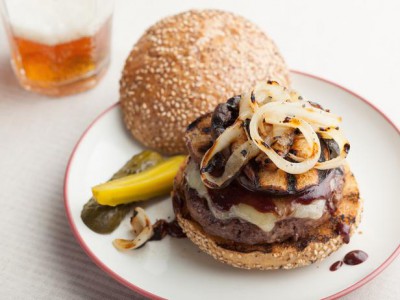 Mushroom and Cheddar Gourmet Burgers