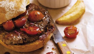 Prego Rolls with Spicy Tomato Relish